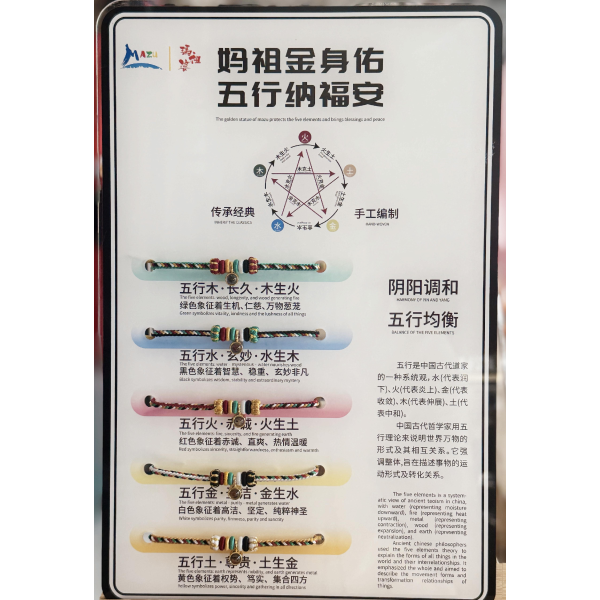 瑪祖婆·媽祖金身佑 五行納福安手繩